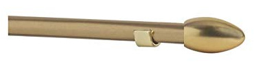 Net Curtain Cafe Rod, Extendable, 75 cm - 120 cm, Brass effect
