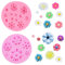 Nifocc 2 Stück Blumen Fondant Form Mini Blumen Silikonform Gänseblümchen Kuchenform Blüten Backformen Gießform Gussformen Cupcake Silicone Mould für Schokolade Muffin Süßigkeiten Gelee Candy Dekor