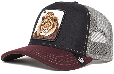 Goorin Bros. Circwool of Life King Black Red Adjustable Trucker Cap - One-Size