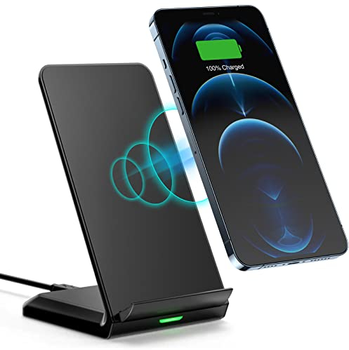 BHHB Chargeur sans Fil, Chargeur Induction certifié Qi 10 W Max, Wireless Charger Stand, Compatible avec Samsung note20/note20+/note10/S10, etc., iPhone 15/14/13/12 Series, etc.