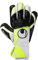 uhlsport Soft Advanced, Kinder und Erwachsene Torwarthandschuhe, Blanc/Jaune Fluo/Noir, 11 -