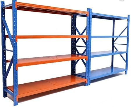Bayram Lagerregal 200x200x60cm (HxBxT) 600 kg Gesamt Schwerlastregal Steckregal Metall Kellerregal Regalsystem Regal Grundregal + Anbauregal erhältlich