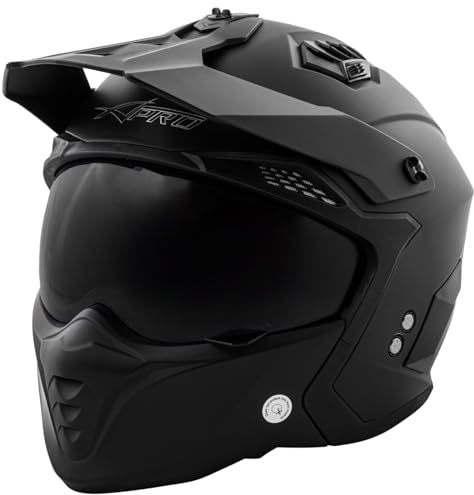 Casque Moto Jet Cafe Racer Homologué ECE 22-06 Scooter Custom Noir Mat XXL
