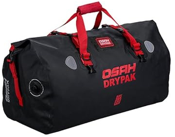 Greanthour Bolsa Seca Impermeable para Motocicleta,Cola de Equipaje Bolsa，Gran Espacio de Almacenamiento，los Hombros Adecuada para Ciclismo, Camping, Deportes Acuáticos(CieloNegro, 60L)