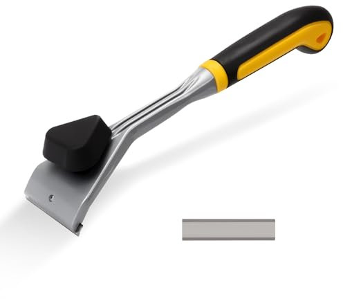 Grattoir à peinture en carbure avec lames de rechange, poignée douce, grattoir à bois pour enlever la peinture, la colle, le mortier et la peinture