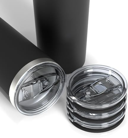 Linkidea 20oz Tumbler Lid Compatible with YETI Rambler, SUNWILL, WETOWETO, 4 Pack Replacement Spill Proof Lids for 3.2 Cup Mouth