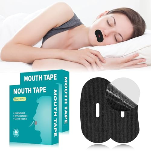 Robofun Cerotti Bocca per Dormire, 92 Pezzi Mouth Tape for Sleeping per Migliorare le Cattive Abitudini Russare, Mouth Tape for Sleeping, Parlare nel Sonno, Sbavare, Dispositivo