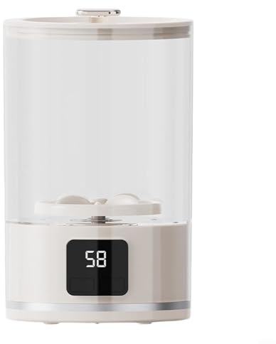 Minilavadora inalámbrica de 3000 mAh, batería portátil, 1 L con 15000 rpm, ABS, para ropa interior, viajes, residencia universitaria (blanco)