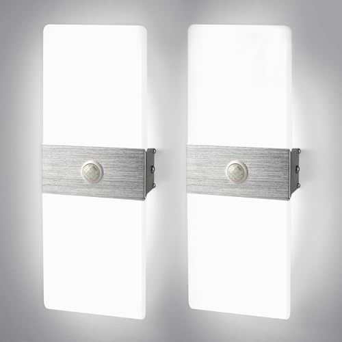 Pack de 2 Aplique de Pared Interior Luz LED con Sensor de Movimiento 12W