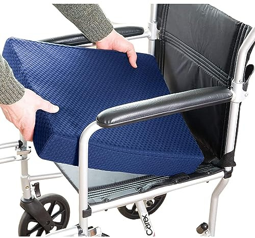 Carex Memory Foam Seat Cushion - Office Chair Cushion and Wheelchair Cushion - Comfortable Chair Pad, 18 x 16 x 3