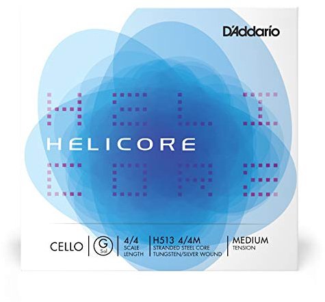 D'Addario H513 4/4M Helicore Cello Single G String, 4/4 Scale, Medium Tension