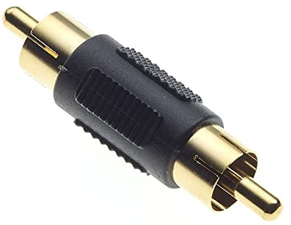 RCA Connector – (Pack of 5), RCA Phono Plug to RCA Phono Plug Adaptor Joiner for Video and Stereo Systems | Gold-Plated Coupler RCA Male to Male Adapter for Balanced Sound