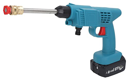 Idropulitrice Portatile Wireless 800W con Filtro Compatibile con Batteria 18V per Auto Giardino Piscina Pulizia Esterna Leggero Maneggevole