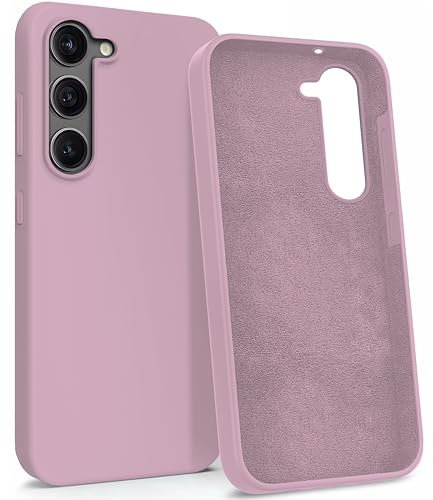 MyGadget Custodia per Samsung Galaxy S23 - Hardcase con Strato Microfibra & Cover Silicone Resistente - Protezione Antigraffio & Antiurto - Rosa