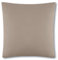 VEL VET HOME VelvetHome Kissenbezug 80x80 cm 1teilig 100% Baumwolle Hohe Qualität Made in EU 1X Kopfkissenbezug 80x80 mit Reißverschluss Kissenhülle 80x80 Taupe 80 x 80