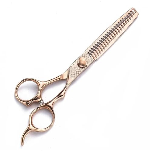 LXLAEOANG Tijeras de peluquería Profesionales de 6', Tijeras de entresacar de Dientes Planos para Corte de Pelo Bricolaje(Color 1)