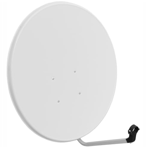 LTC Antenna Satellitare Premium 90 cm, Colore Grigio Chiaro, ad Alta Resistenza, Segnale Perfetto, Compatibile con Astra Hotbird Amos Eutelsat, LNB Universale, Installazione Semplice, Durevole