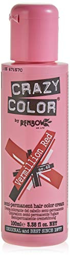 Renbow Crazy Color Semi-Permanent Hair Color Dye vermillion red 40-100 ml, 1er pack (1 x 115 g)