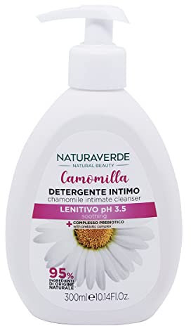 Naturaverde | Natural Beauty - Detergente Intimo Lenitivo pH 3.5, con Estratto di Camomilla e Complesso Prebiotico, 300ml