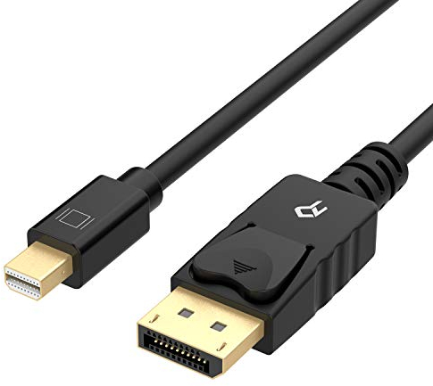 Rankie Kabel Mini DisplayPort (Thunderbolt) (Mini DP) auf DispalyPort (DP), 4K, 1,8m, Schwarz