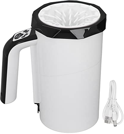 Qcwwy Automatischer Hundepfotenreiniger, Tragbarer Elektronischer Pfotenreiniger für Große, Mittelgroße und Kleine Haustiere