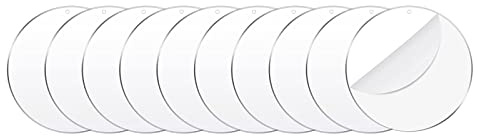 10 stycken akrylskivor transparent, rund akrylskiva, akrylskiva, lämplig för nyckelringar, ryggsäckshängen, bröllop och festskyltar (7,6 cm)