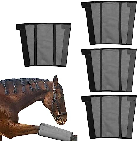 Mosquiteras para caballos, vendas profesionales para caballo para evitar picaduras moscas, para caballos, entrenamiento competición, carreras espectáculos, saltar