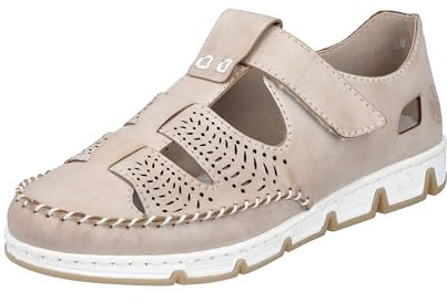 Rieker Damen Halbschuhe 49958-61 beige Gr. 42