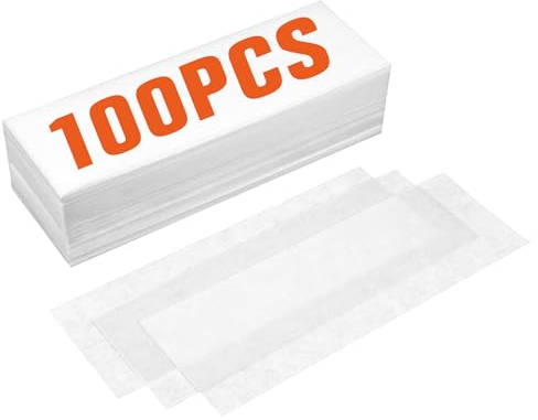 Wachsstreifen Haarentfernung100 Stück, Vliesstreifen für Warmwachs für Bein, Brust, Rücken, Intimbereich & Gesicht, Geeignet für alle Hauttypen, Empfindliche Haut, Hautfreundlich, Reißfest