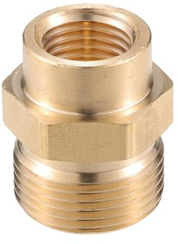 VekAuto Hochdruckreiniger-Anschluss 1St M14x1.5 Auf M22x1.5 Adapter | Farbe Kupferton, Material Messing, ID 15mm, AD 22mm, Universal