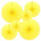 Seidenpapier Pompons, 6 Stück Papierfächer,Deko Gartenparty, Dekorpapier Blumenpuscheln Papier,für Hochzeit Geburtstag Sommer Tischdeko Gartenparty, Gelb