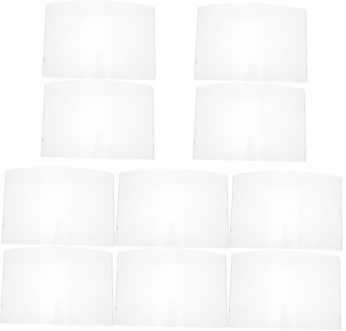 SOLUSTRE 10pcs Protective Replacement Lens for Sandblasting Hood Cap Organic Glass Shield for Safe Sanding Operations Sandblasting Protective Cover Sandblaster Mask Lens