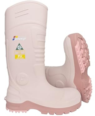 LASTING PINNIP Rubber Boots For Women - Steel Toe Waterproof Mud Rain Hunting Boots Garden Farm Insulated Work Boots Slip Puncture Resistant