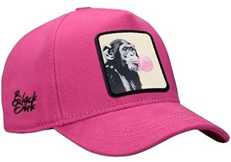 BlackBörk Gorra de Béisbol Clásico Rosa con Parche Mono Globo