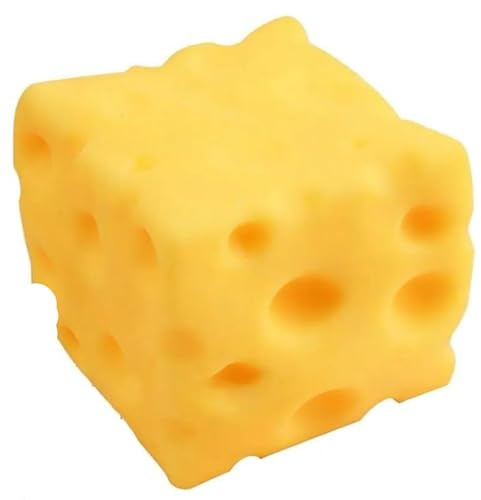 Cubo Gigante Morbido Al Formaggio Jumbo 2 pezzi Enorme Cubo di Formaggio Squish Grande, Giocattolo a Blocchi Squishy Jumbo, Morbido Sensoriale Rimbalzante
