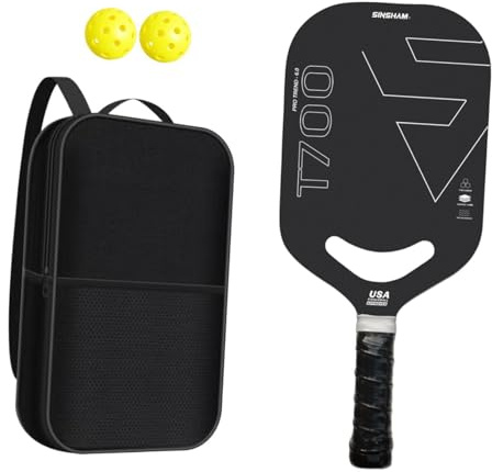 BEALIFE Bekvämt grepp Kolfiber Pickleball Paddle Lättviktsracket Lämplig för utomhussporter Män Nybörjare Lättvikts Pickleball Paddle Racket