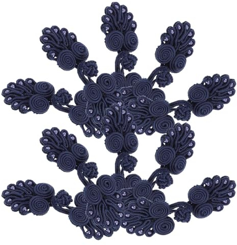 YARNOW Botones Tradicionales Chinos de Nudo de Perlas para Coser, 10 Pares de Cierre de Fibra de Polipropileno Cómodos y Detallados para Bodas y Banquetes