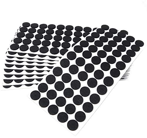 Adsamm® / 600 x Selbstklebende Filzgleiter/Schwarz/ø 20 mm/Rund/Möbelgleiter aus Filz mit 3.5 mm Stärke/Möbel- und Bodengleiter