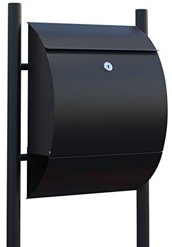 Bravios Boîte aux lettres sur pied Noir