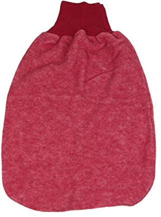 Cosilana Baby Pucksack Strampelsack kbT Wolle Bio Baumwolle (Rot Melange, 2 = 50CM)