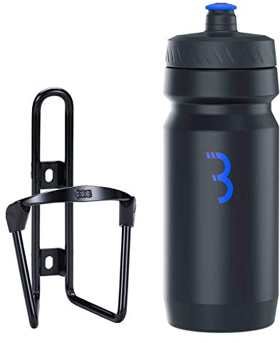 BBB Cycling Portaborraccia E Borraccia Da 550ML Per Tutte Le Biciclette Misura Universale Fueltank Comptank Combination Nero/Nero Blu BBC-03C
