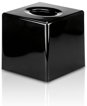 Agatige Fyrkantig näsduksförvaringsbox, plastnäsdukslåda skydd ansiktsservetthållare fyrkantig servettdispenser för bil hem kontor badrum sminkbord