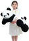 Aiuidun Großer Panda Kuscheltier Teddybär Plüschtier Stofftier Nettes Großer Panda Weiches Umarmungskissen für Kinder Freundin Schlafkissen Geschenk (80cm/31.4inch)