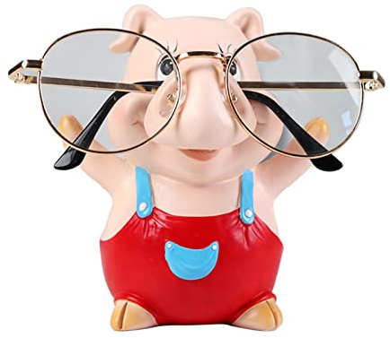 BestAlice Supporto per occhiali creativo, simpatico supporto per occhiali da maiale, divertente supporto per occhiali, display per occhiali da regalo, decorazione automatica per casa e ufficio