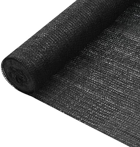 vidaXL Red de Privacidad Pantalla Balcón Jardín Patio Terraza Protector Solar Valla Malla Ocultación Toldo Duradero HDPE Negro 2x50 m 75 g/m²