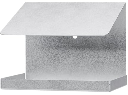 Alberts 355098 Casetta per uccelli tetto a falde - Cassetta nido in acciaio in vari colori di tendenza - Nido per uccelli da appendere o appoggiare - 120 x 150 x 120 mm
