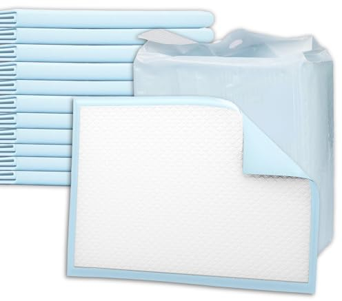 Inkontinenzunterlage 40 x 60 cm I hautfreundliche Baby- und Wickelunterlage I Welpenunterlage I Krankenunterlage aus Vlies, leichte Inkontinenz Betteinlage 6 lagig in blau (40 Stück)