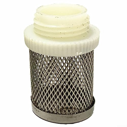 Garden Filter Check Valves, 1/2inch 3/4 Pump Rain Barrel Suction Strainer Stainless Steel Basket Hose Filter Garden(3/4inch)