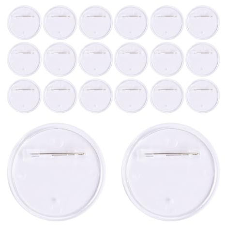 20 PCS Chapas Personalizadas Botón de Pin Redondas de Acrílico 40 mm 1.6 Pulgadas, Insignias Transparentes con Alfiler para Bricolaje Niños y Proyectos Creativos de Hágalo Usted Mismo