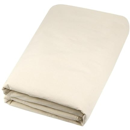 Tessuto di cotone 100% naturale non sbiancato per lavori manuali, 165 g/mq, peso medio, 160 cm, materiale extra largo, pretagliato, 2 metri (200 x 160 cm)